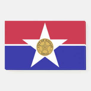 Notes with flag of Dallas, USA
