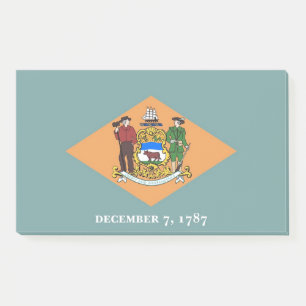 Notes with flag of Delaware, USA