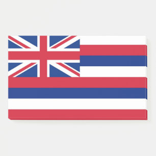 Notes with flag of Hawaii, USA