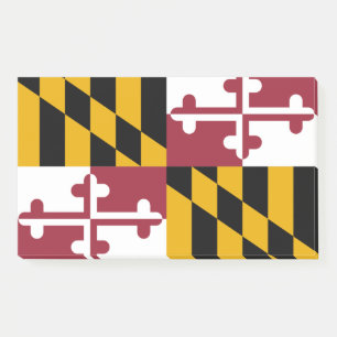 Notes with flag of Maryland, USA