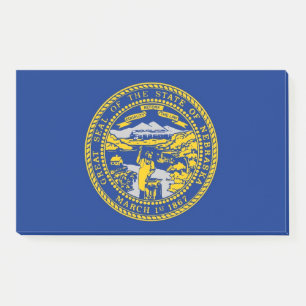 Notes with flag of Nebraska, USA
