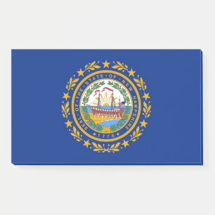 Notes with flag of New Hampshire, USA