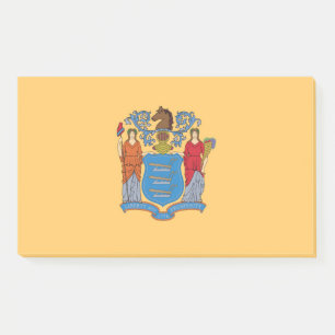 Notes with flag of New Jersey, USA