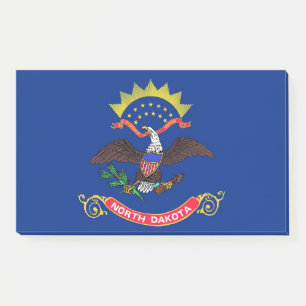 Notes with flag of North Dakota, USA