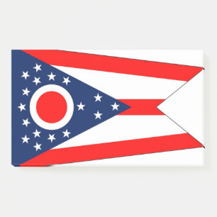 Notes with flag of Ohio State, USA