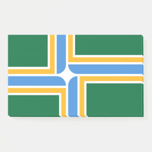 Notes with flag of Portland City, USA
