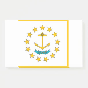 Notes with flag of Rhode Island, USA