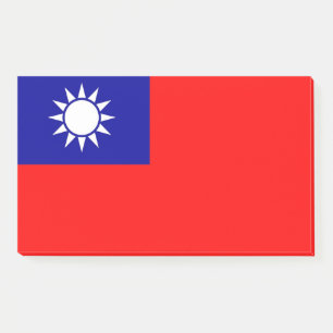 Notes with flag of Taiwan