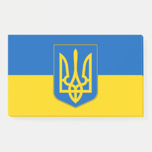 Notes with flag of Ukraine