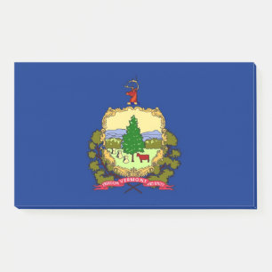 Notes with flag of Vermont, USA