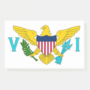 Notes with flag of Virgin Islands, USA