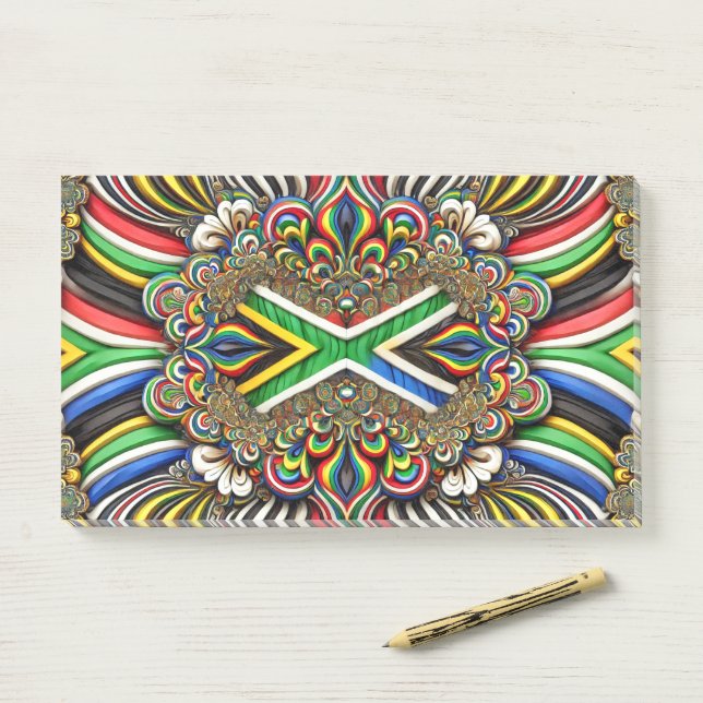 Notes with South African Colours (On Desk)