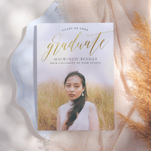 Noteworthy Gold Script Graduate Announcement