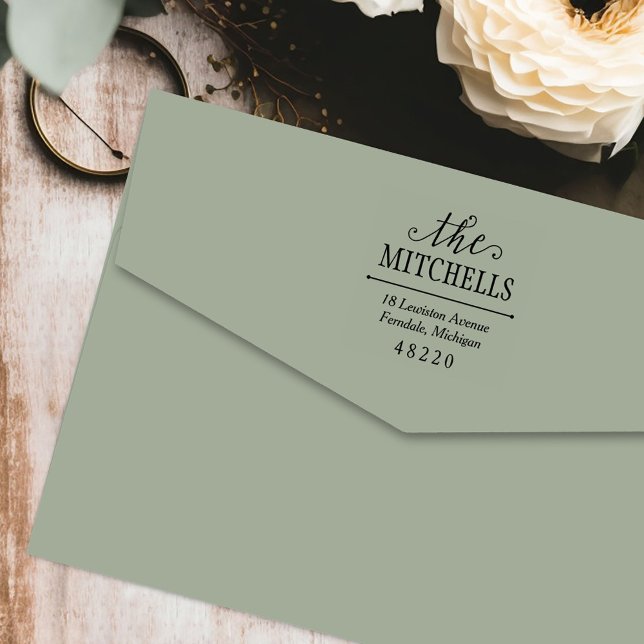 Noteworthy Name Elegant Return Address Self-inking Stamp (Creator Uploaded)