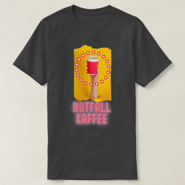 Notfall Kaffee 2 go Espresso Becher 2 T-Shirt (Design Front)