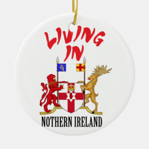 Nothern Ireland coat of arms Ceramic Tree Decoration