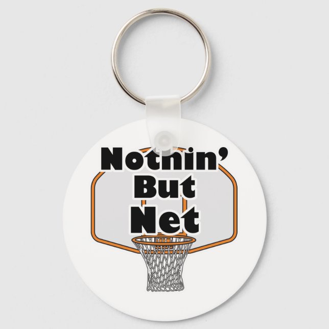 nothin but net basketball hoop key ring (Front)