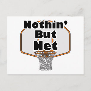 nothin but net basketball hoop postcard