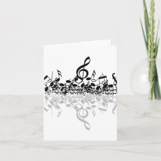 Nothin' But Treble Black Music Notes Note Card