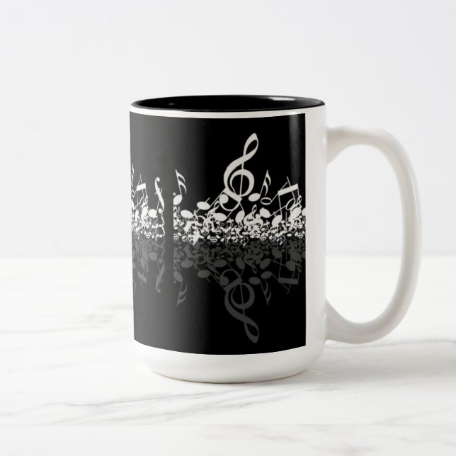 Nothin' But Treble Music Notes Black Mug (Right)