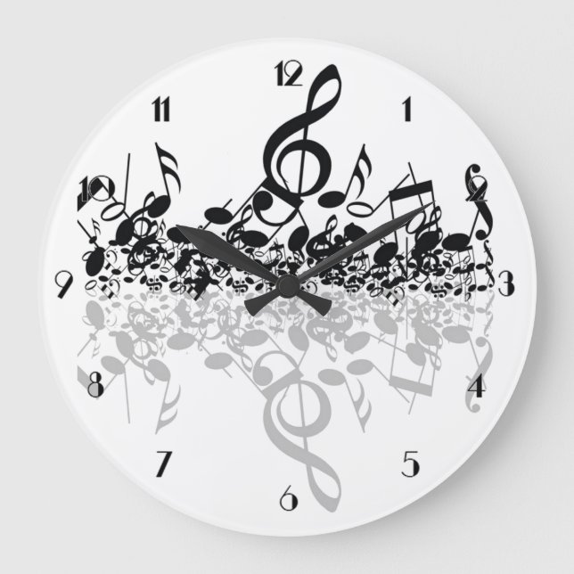 Nothin' But Treble Music Notes Wall Clock (Front)