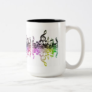 Nothin' But Treble Rainbow Music Notes Mug