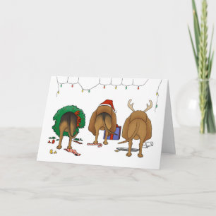Nothin' Butt A Bloodhound Christmas Holiday Card