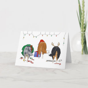 Nothin' Butt A Collie Christmas Holiday Card