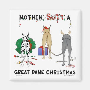 Nothin' Butt A Dane Christmas Magnet