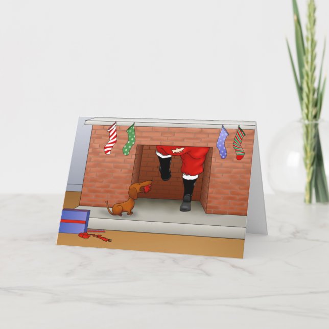 Nothin' Butt A Doxie Christmas Holiday Card (Front)