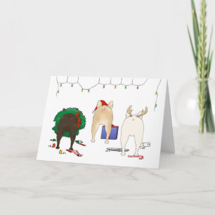 Nothin' Butt A Frenchie Christmas Holiday Card