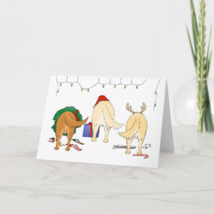 Nothin' Butt A Golden Christmas Holiday Card