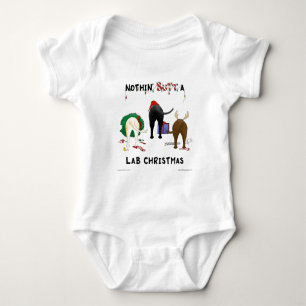 Nothin' Butt A Lab Christmas Baby Bodysuit