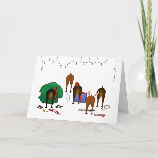 Nothin' Butt A Min Pin Christmas Holiday Card (Front)