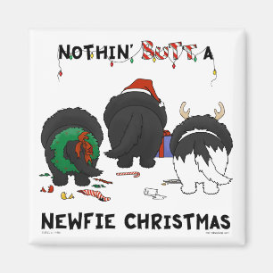 Nothin' Butt A Newfie Christmas Magnet