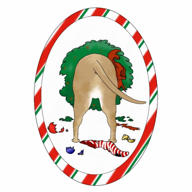 Nothin' Butt A Pit Bull Christmas Ornament Photo Sculpture Decoration (Front)