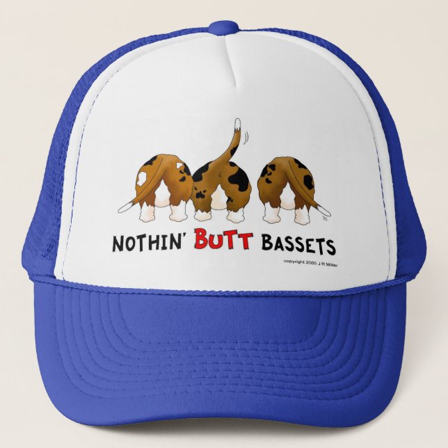 Nothin' Butt Bassets Trucker Hat (Front)