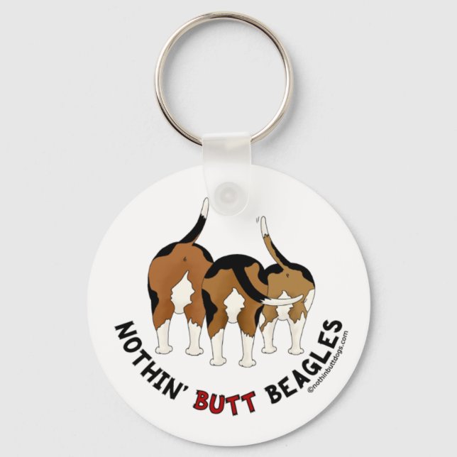 Nothin' Butt Beagles Key Ring (Front)
