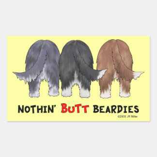Nothin' Butt Beardies Rectangular Sticker
