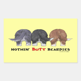 Nothin' Butt Beardies Rectangular Sticker