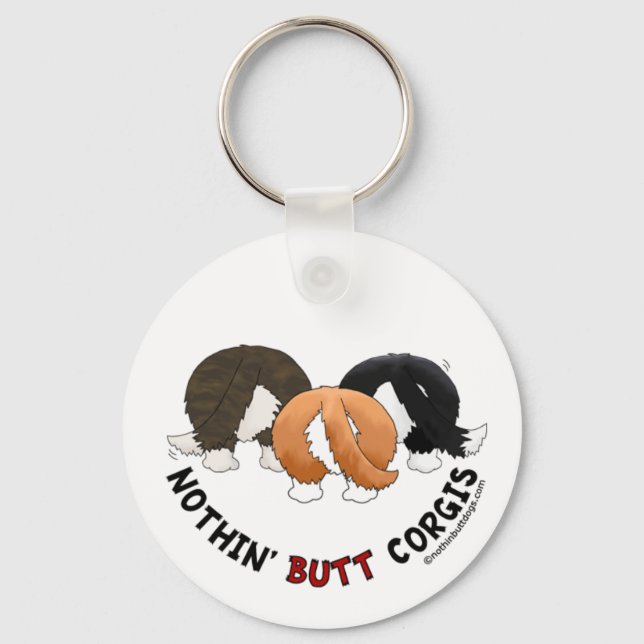 Nothin' Butt Corgis Key Ring (Front)