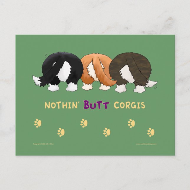 Nothin' Butt Corgis PostCards (Front)