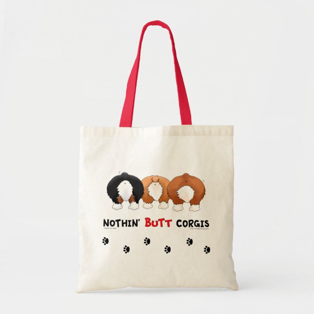 Nothin' Butt Corgis Tote Bag (Front)