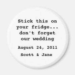 Nothin' Fancy Wedding Magnet