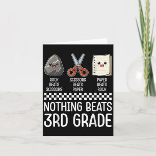 Nothing Beats 3rd Grade Funny Back To School Kids Card