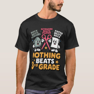 Nothing Beats 3rd Grade Funny Rock Paper Scissors T-Shirt