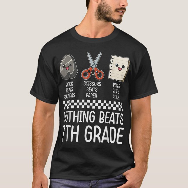 Nothing Beats 7Th Grade Back To School Kids  T-Shirt (Front)