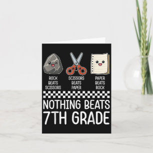 Nothing Beats 7th Grade Funny Back To School Kids Card