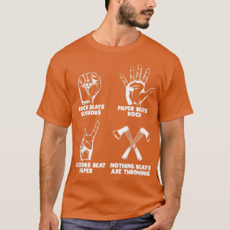 Nothing Beats Axe Throwing Rock Paper Scissors Fun T-Shirt