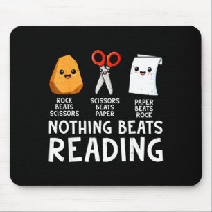Nothing beats reading funny rock paper scissors mouse mat